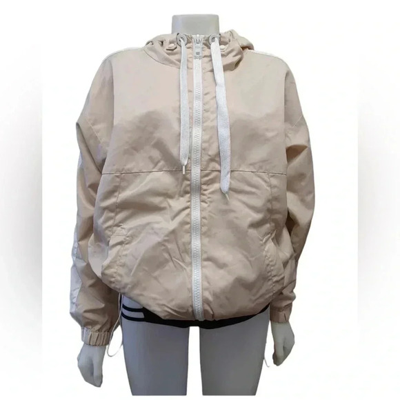 Kendall+Kylie Hooded Nylon Champagne Colour Jacket  Size Medium - Picture 1 of 10